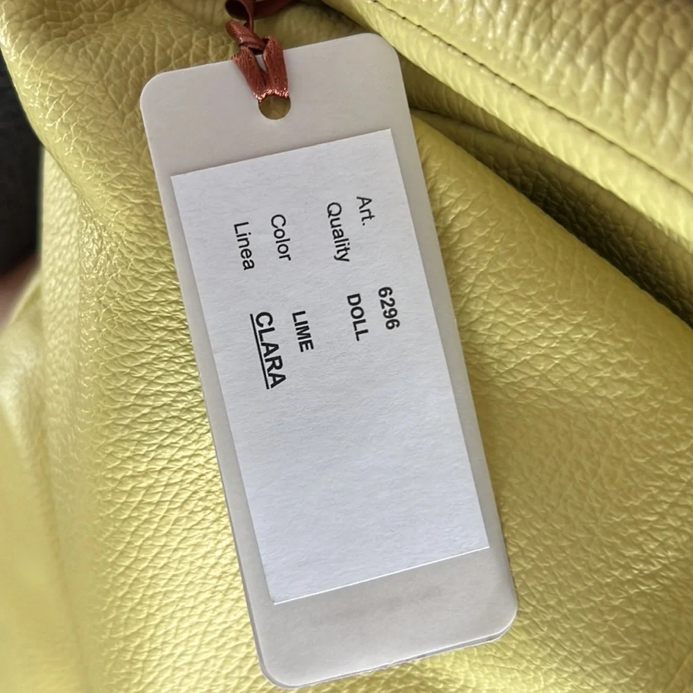 ARCADIA • Lime Yellow Clara Doll Purse Tote Bag Over The Shoulder Crossbody - Picture 7 of 7